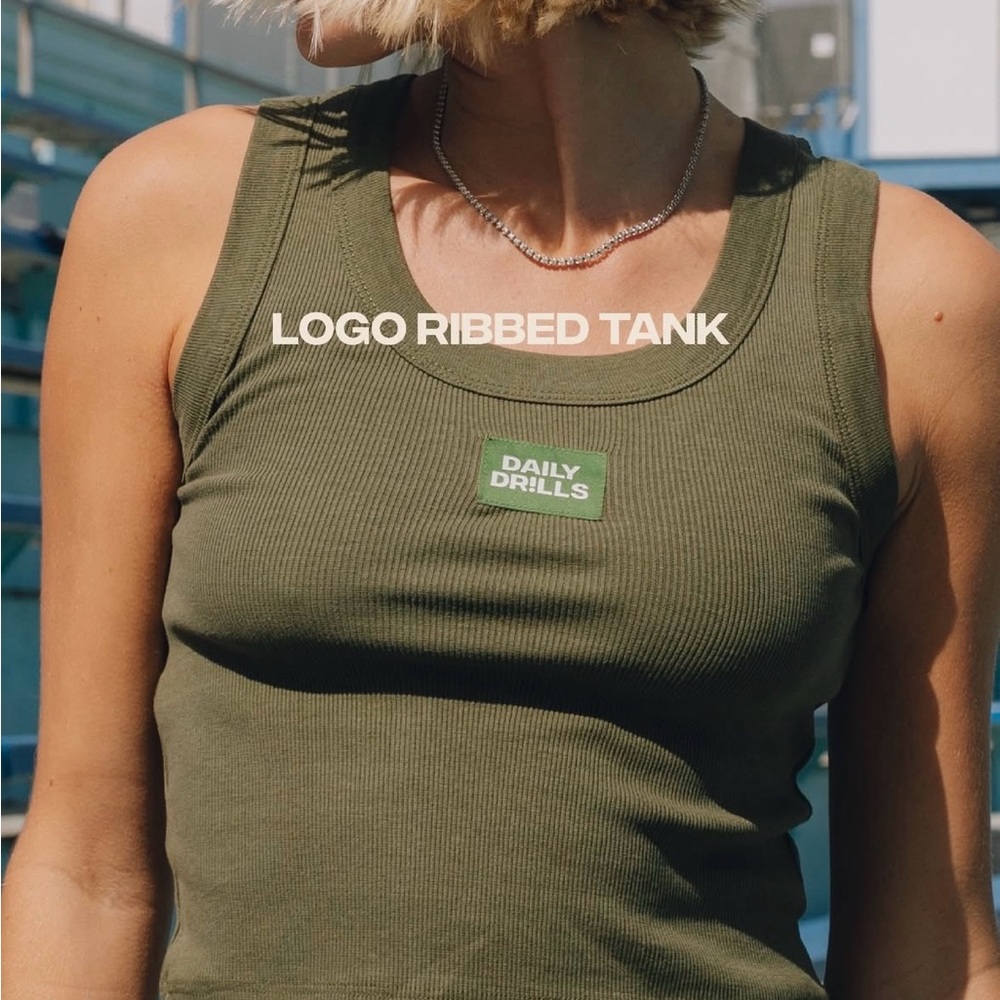 Daily Drills SET - Logo Ribbed Tank & Super Shorts in Lodge